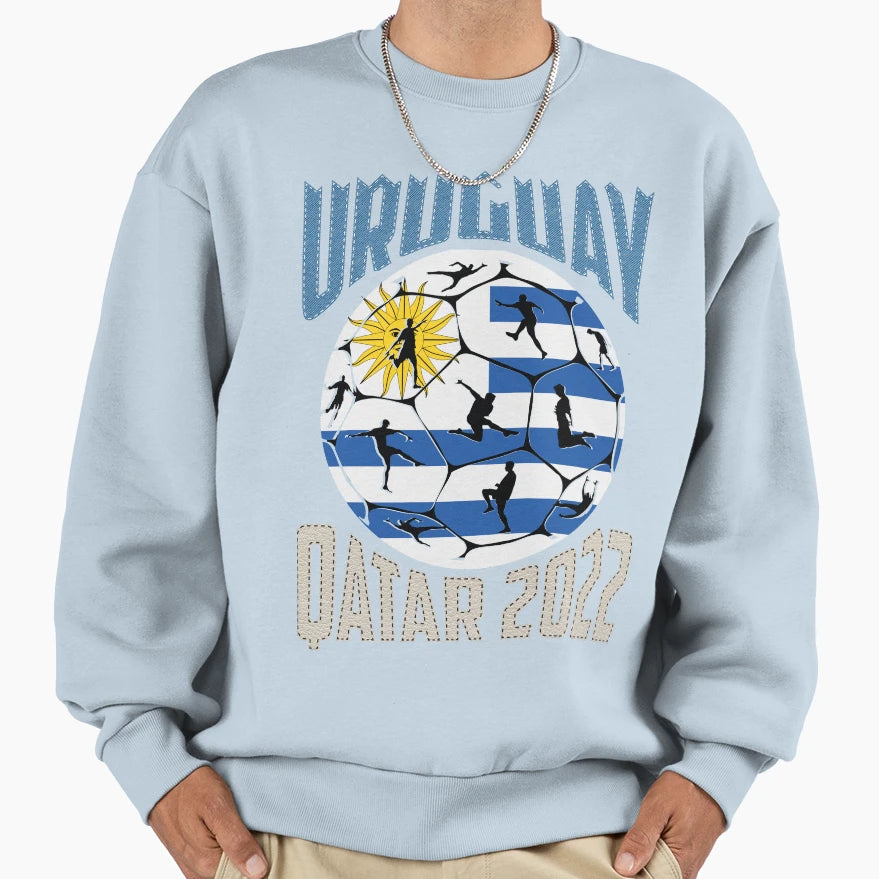 Uruguay World Cup Qatar 2022 Sweatshirt - Casual Everyday Wear Men Women - T-Shirt, Sweatshirt, Hoodie