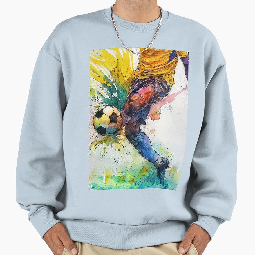 Football Watercolor Sport Art Sweatshirt - Custom Art Print for Adults - T-Shirt, Sweatshirt, Hoodie