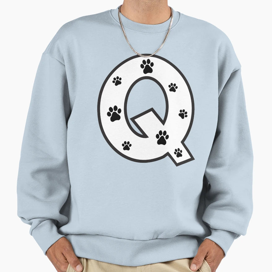 Paw Alphabet Sweatshirt - Minimalist Print for Adults - T-Shirt, Sweatshirt, Hoodie