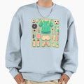 Football Patterns And Accessories Sweatshirt - Unique Graphic Unisex - T-Shirt, Sweatshirt, Hoodie