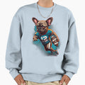 French Bulldog Playing American Sweatshirt - Novelty Apparel for Adults - T-Shirt, Sweatshirt, Hoodie