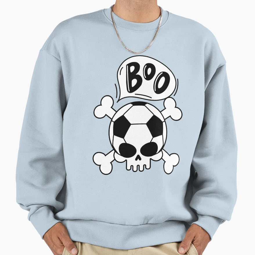Halloween Soccer Ball Scary Sweatshirt - Minimalist Print Unisex - T-Shirt, Sweatshirt, Hoodie