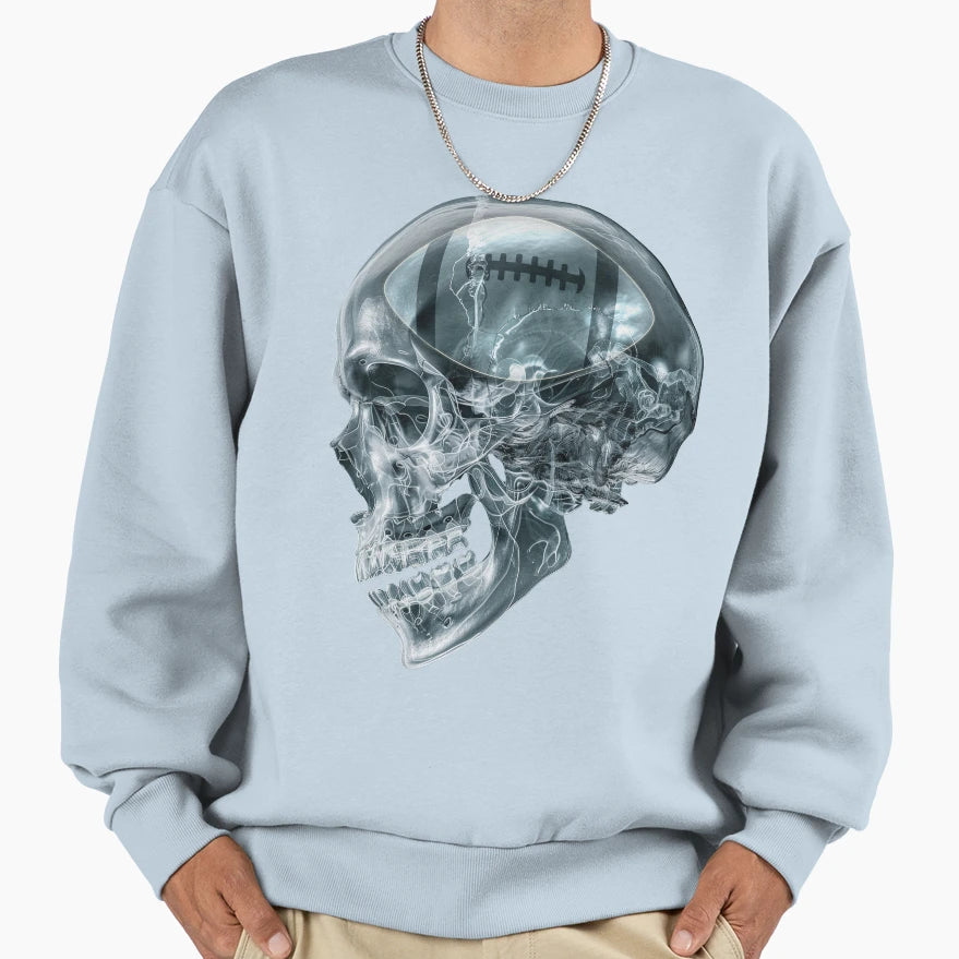 American Football X Ray Skull Sweatshirt - Unique Graphic Men Women - T-Shirt, Sweatshirt, Hoodie