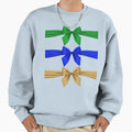 Green Blue Gold Satin Bow Set Sweatshirt - Graphic Print Men Women - T-Shirt, Sweatshirt, Hoodie