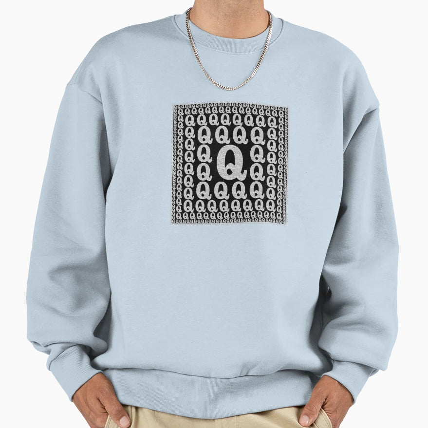 Initial Capital Letter Q Pyramid Sweatshirt - Streetwear Style for Adults - T-Shirt, Sweatshirt, Hoodie