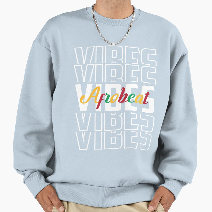 Afrobeat Vibes African Music White And Sweatshirt - Graphic Print Unisex - T-Shirt, Sweatshirt, Hoodie