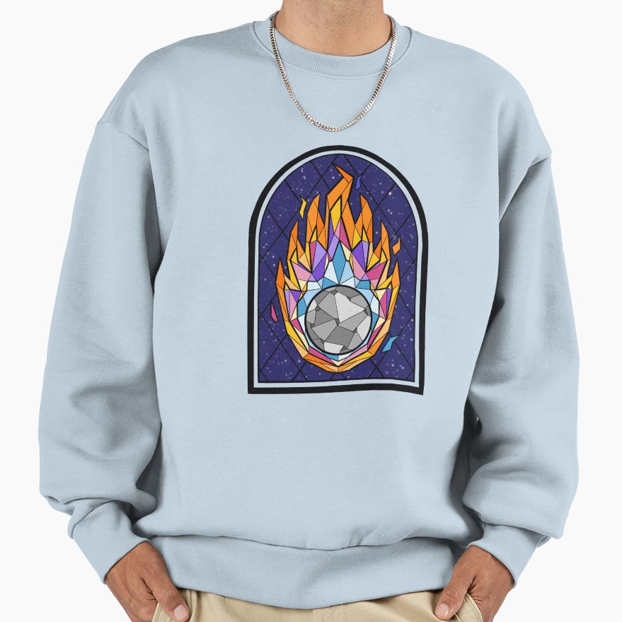 Heart Comet Stained Glass Sweatshirt - Fun Novelty Design for Adults - T-Shirt, Sweatshirt, Hoodie