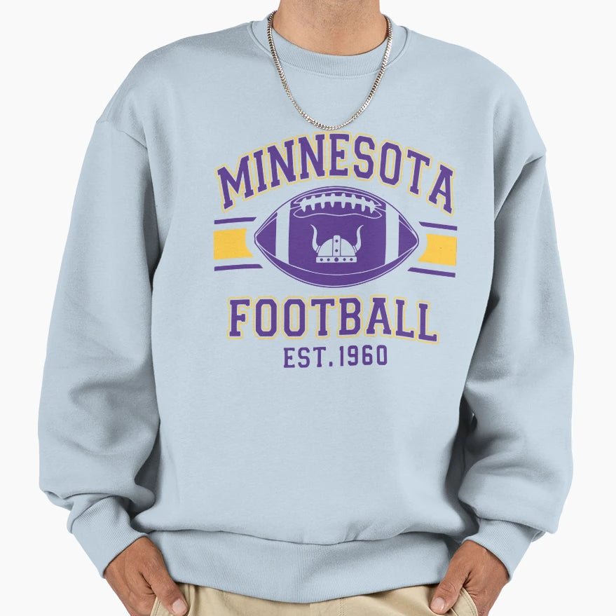 Minnesota Football Est 1960 Sweatshirt - Novelty Apparel for Adults - T-Shirt, Sweatshirt, Hoodie