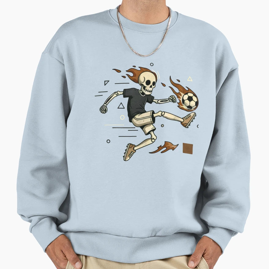 Football Minimalist Skeleton Sweatshirt - Trendy Graphic Men Women - T-Shirt, Sweatshirt, Hoodie