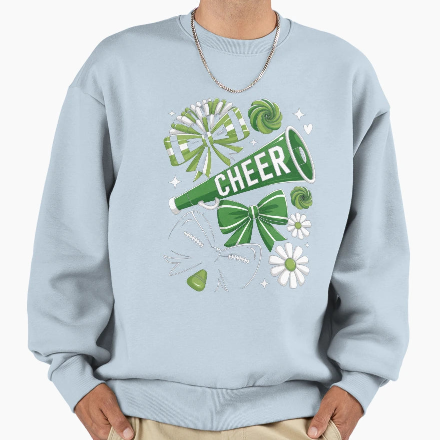 Green Cheer Football Game Day Sweatshirt - Streetwear Style Unisex - T-Shirt, Sweatshirt, Hoodie