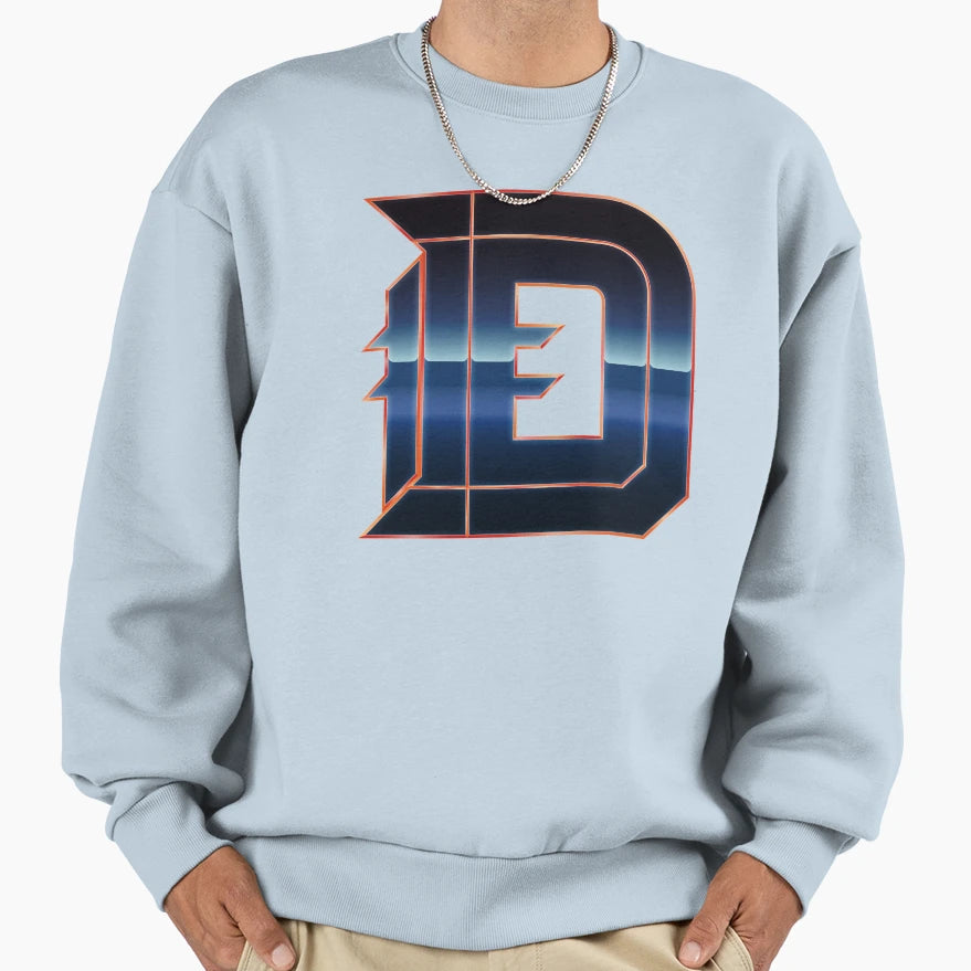 Detroit D Chrome I Sweatshirt - Casual Everyday Wear for Adults - T-Shirt, Sweatshirt, Hoodie