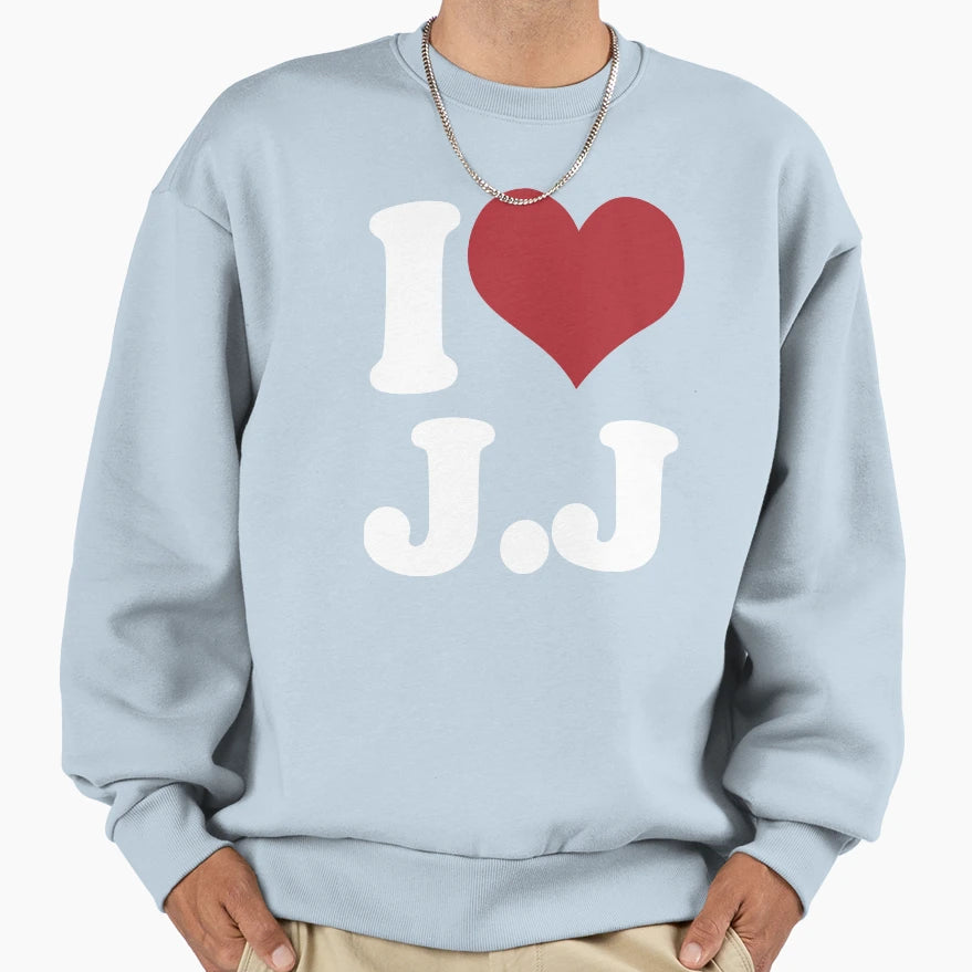 I Love Janet Jj White Sweatshirt - Custom Art Print Unisex - T-Shirt, Sweatshirt, Hoodie