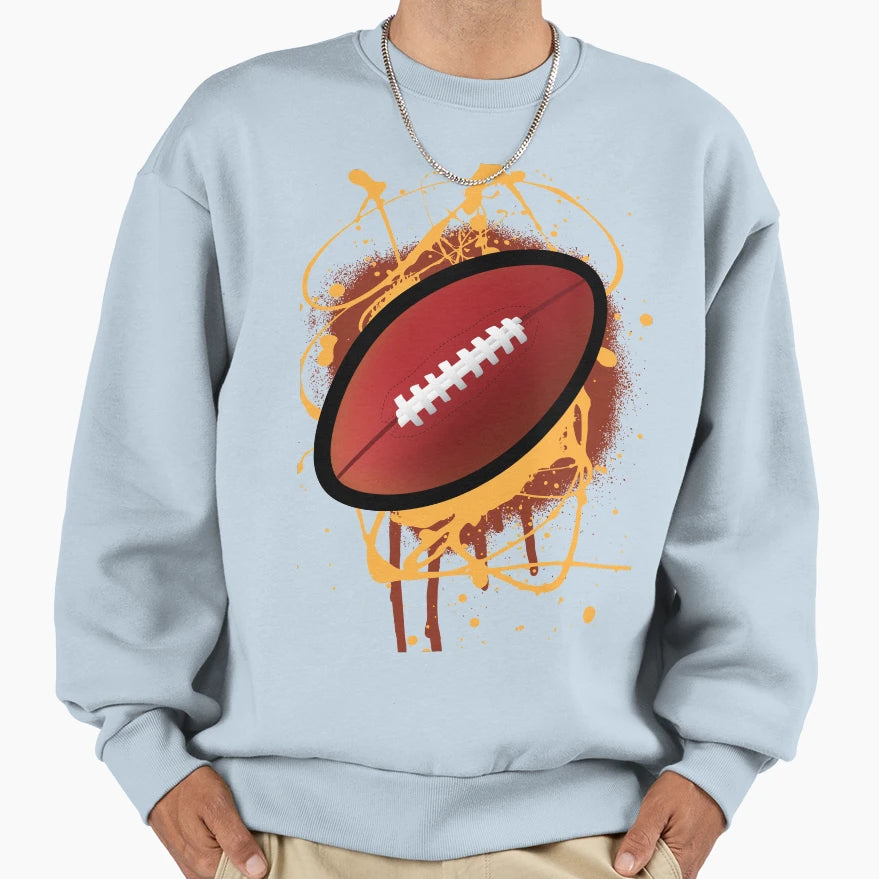 American Football Cartoon Sweatshirt - Aesthetic Graphic Men Women - T-Shirt, Sweatshirt, Hoodie