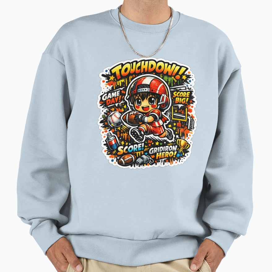 Touchdown Dreamer Kawaii Graffiti Sweatshirt - Casual Everyday Wear Unisex - T-Shirt, Sweatshirt, Hoodie