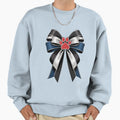 Coquette Bow Puppy Pride Flag Mom Sweatshirt - Minimalist Print for Adults - T-Shirt, Sweatshirt, Hoodie