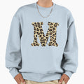 Letter M Leopard Cheetah Monogram Sweatshirt - Aesthetic Graphic Unisex - T-Shirt, Sweatshirt, Hoodie