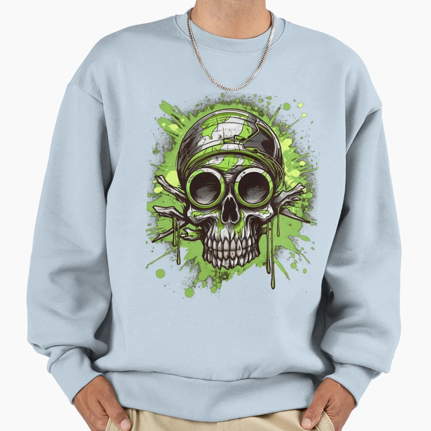 Rebel Skull Urban Logo Sweatshirt - Streetwear Style for Adults - T-Shirt, Sweatshirt, Hoodie
