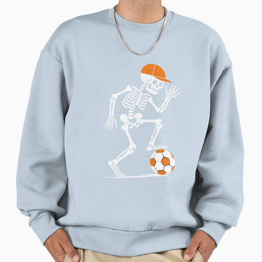 Skeleton Soccer Halloween Costume Sweatshirt - Fun Novelty Design Unisex - T-Shirt, Sweatshirt, Hoodie