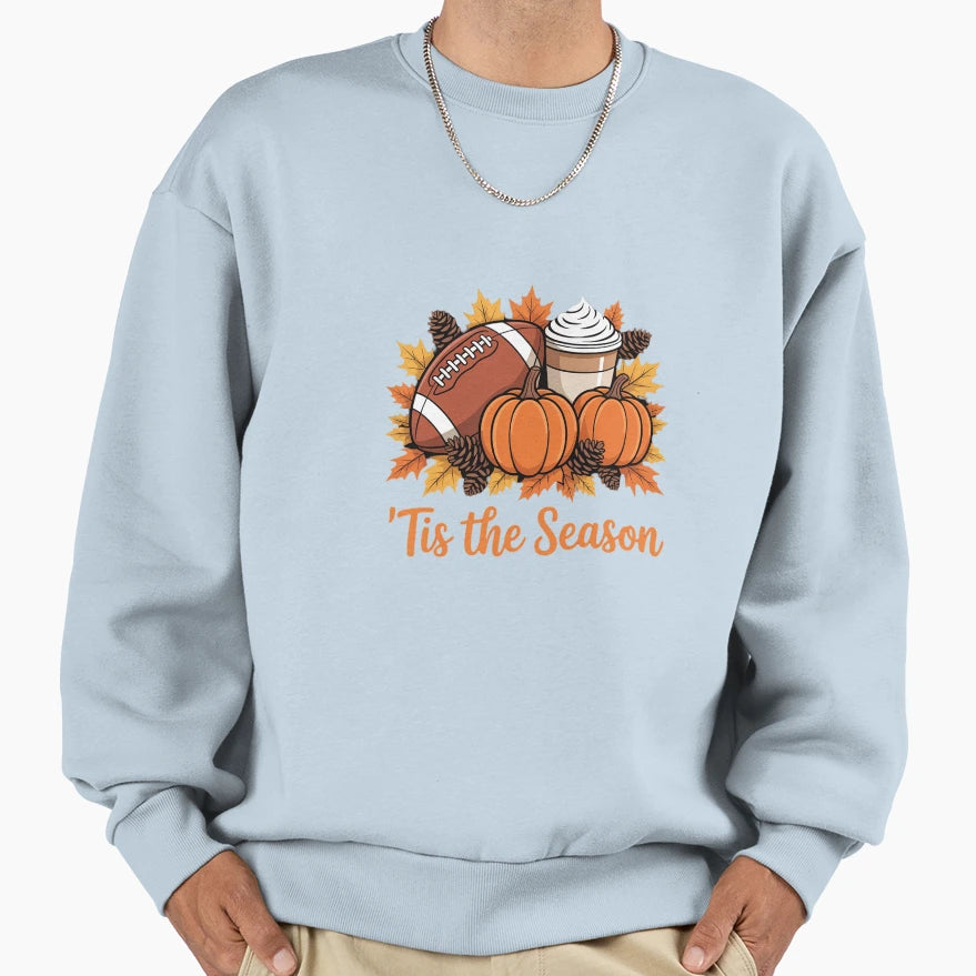 Tis Season Pumpkin Spice Autumn Sweatshirt - Aesthetic Graphic for Adults - T-Shirt, Sweatshirt, Hoodie