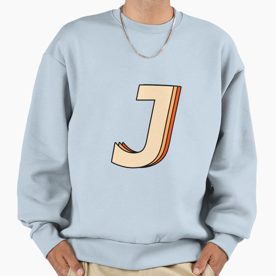 Orange J Sweatshirt - Trendy Graphic Unisex - T-Shirt, Sweatshirt, Hoodie