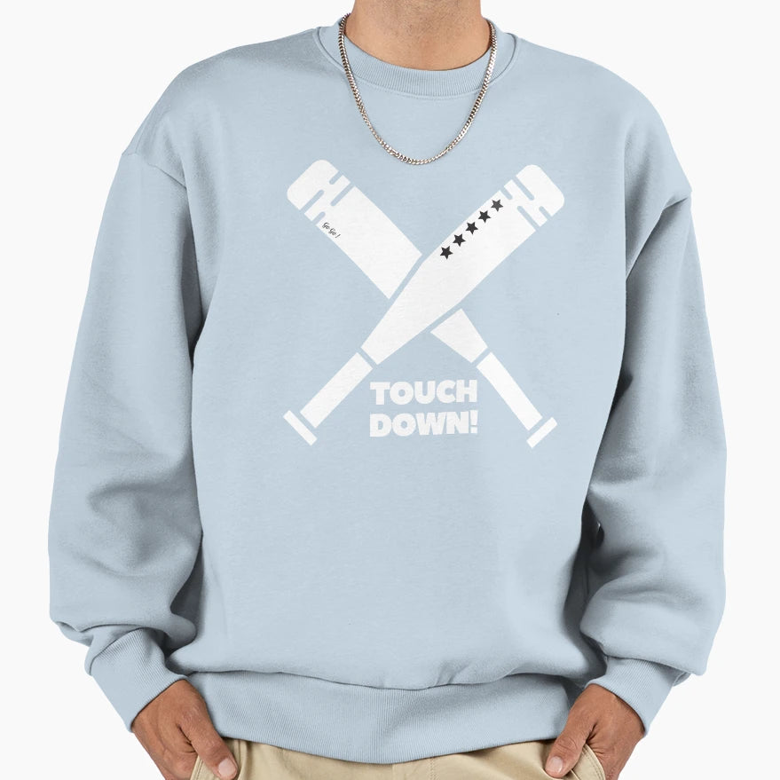 Funny Touchdown Baseball Sweatshirt - Fun Novelty Design for Adults - T-Shirt, Sweatshirt, Hoodie