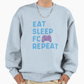 Eat Sleep Game Repeat Sweatshirt - Aesthetic Graphic Men Women - T-Shirt, Sweatshirt, Hoodie