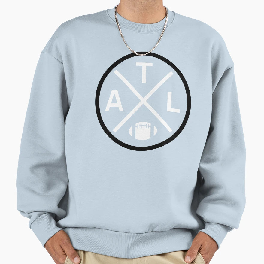 Atlanta Football Emblem Atl Sweatshirt - Aesthetic Graphic Unisex - T-Shirt, Sweatshirt, Hoodie