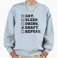 Eat Sleep Drink Draft Repeat Black Sweatshirt - Novelty Apparel Unisex - T-Shirt, Sweatshirt, Hoodie