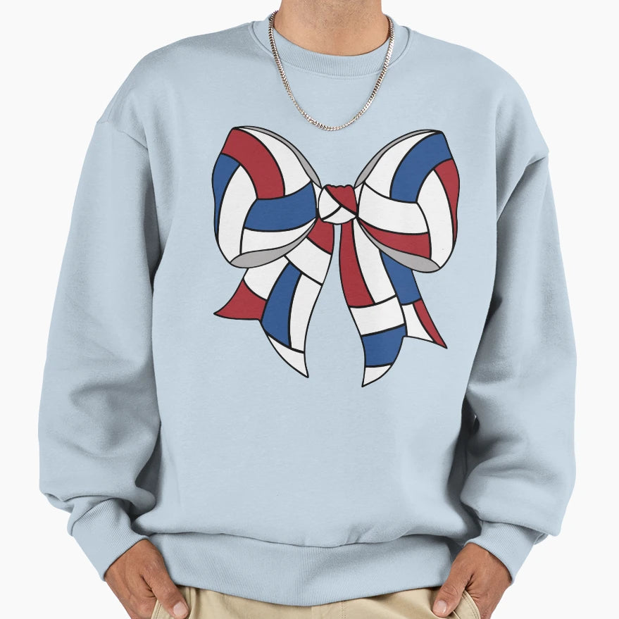 Volleyball Bow Sweatshirt - Fun Novelty Design Unisex - T-Shirt, Sweatshirt, Hoodie