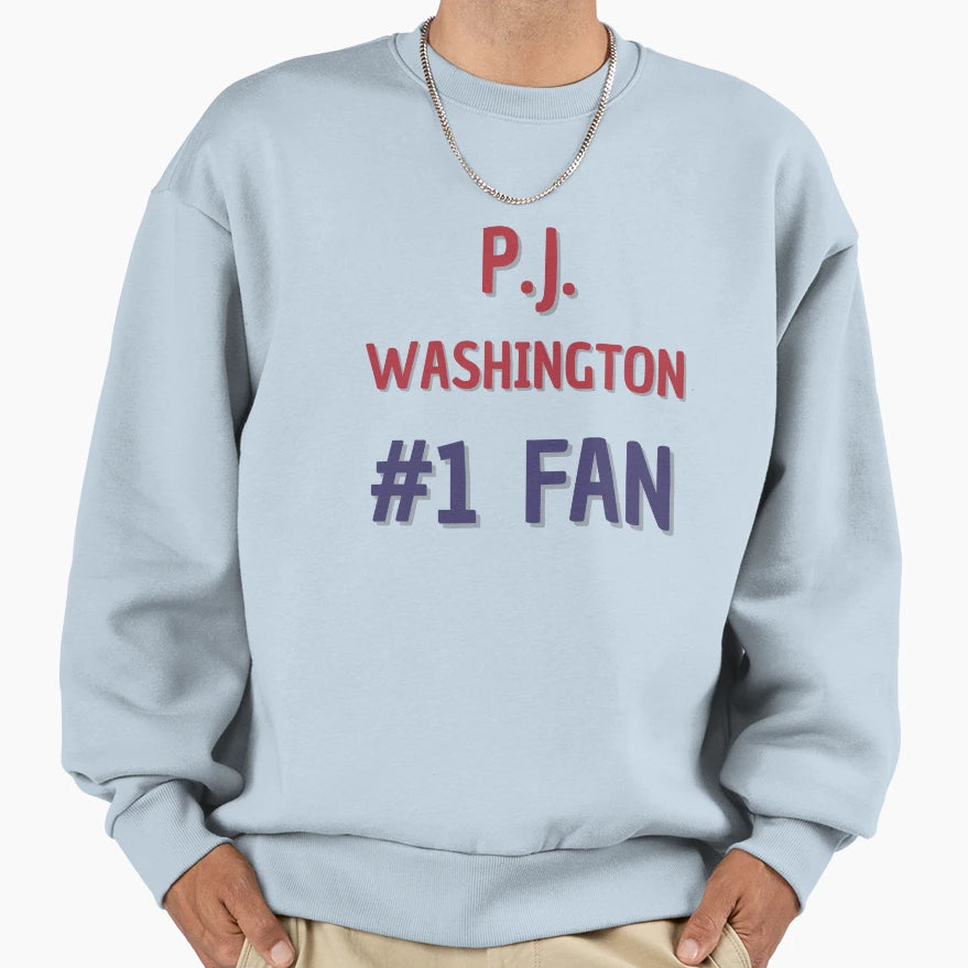 P J Washington 1 Fan Sweatshirt - Novelty Apparel for Adults - T-Shirt, Sweatshirt, Hoodie