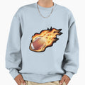 American Football Flaming Football Sweatshirt - Aesthetic Graphic Men Women - T-Shirt, Sweatshirt, Hoodie