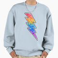 Rainbow Lightning Sweatshirt - Trendy Graphic for Adults - T-Shirt, Sweatshirt, Hoodie