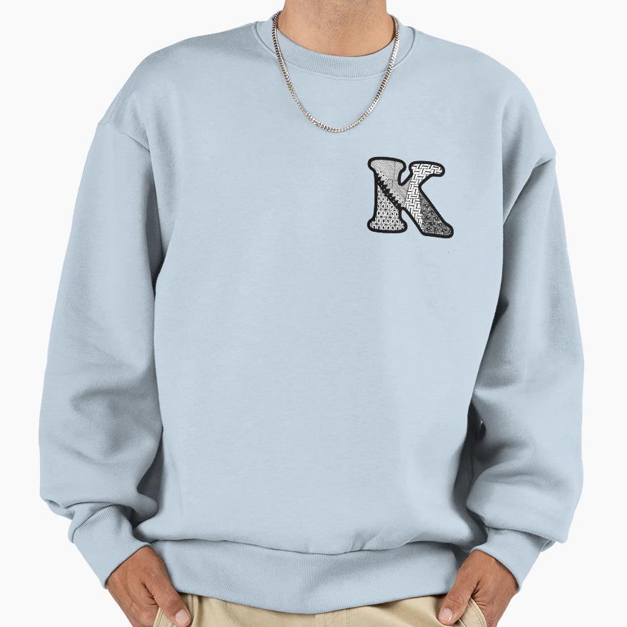 Letter K Sweatshirt - Trendy Graphic for Adults - T-Shirt, Sweatshirt, Hoodie