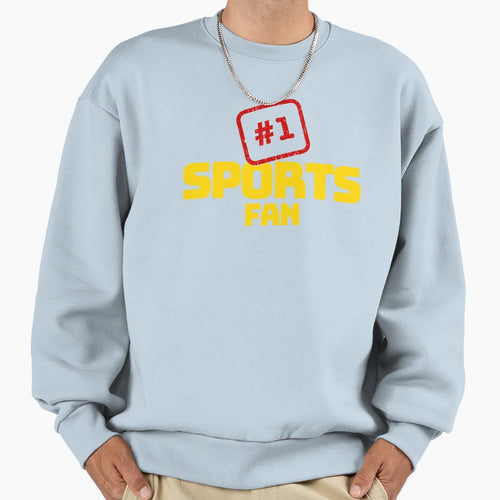 1 Sports Fan Yellow Sweatshirt - Aesthetic Graphic Men Women - T-Shirt, Sweatshirt, Hoodie