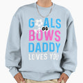 Gender Reveal Goals Or Bows Daddy T-Shirt - Trendy Graphic for Adults - T-Shirt, Sweatshirt, Hoodie