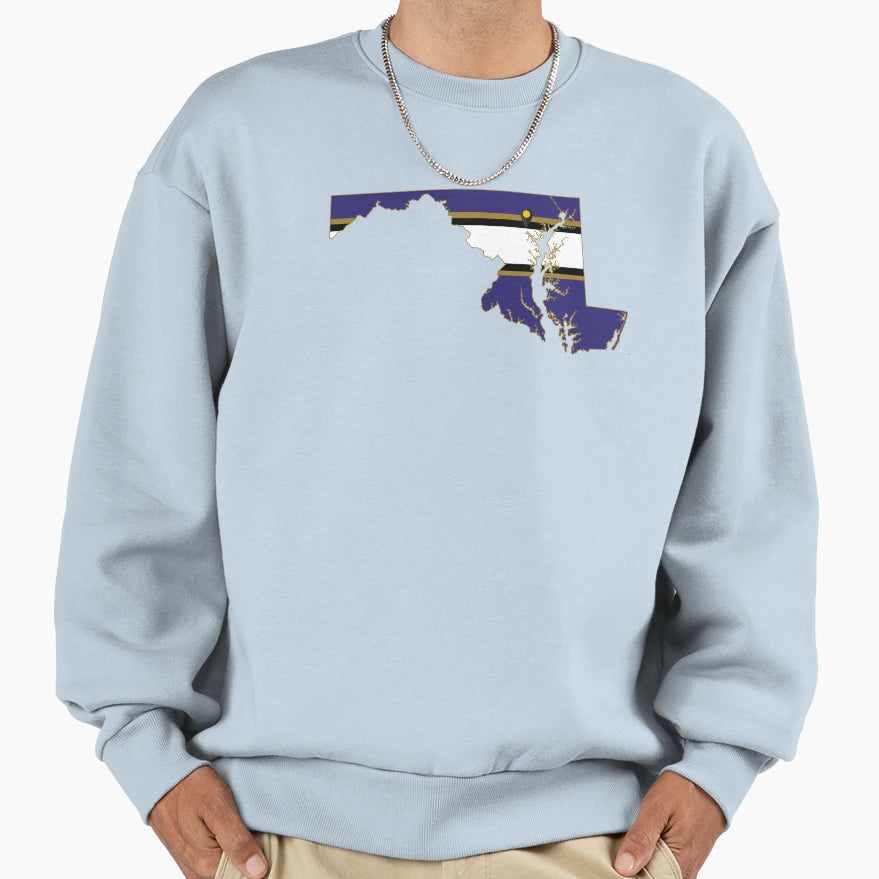 Baltimore Football Sweatshirt - Custom Art Print Men Women - T-Shirt, Sweatshirt, Hoodie