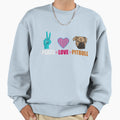 Peace Love Pitbull Sweatshirt - Streetwear Style for Adults - T-Shirt, Sweatshirt, Hoodie