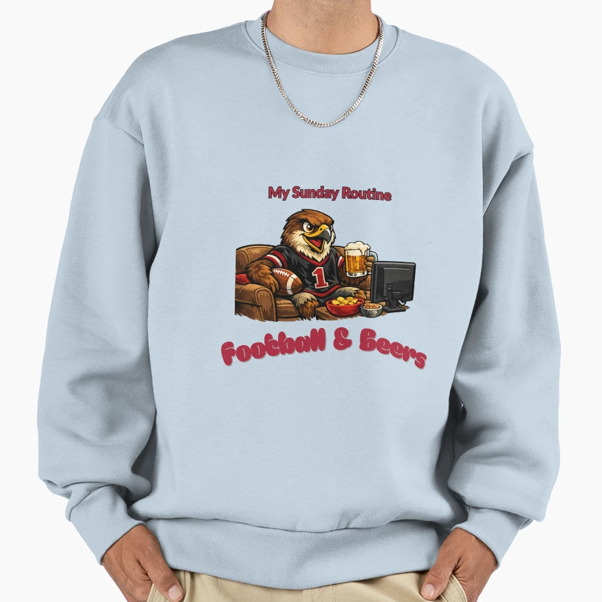 Atlanta Falcons Sunday Routine T-Shirt - Fun Novelty Design Men Women - T-Shirt, Sweatshirt, Hoodie
