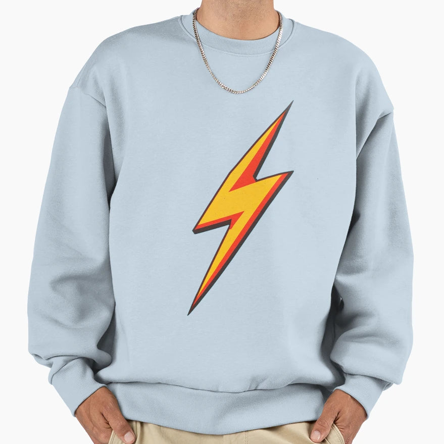 Cartoon Lightning Sweatshirt - Graphic Print Unisex - T-Shirt, Sweatshirt, Hoodie