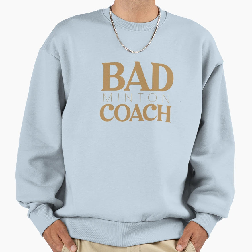 Badminton Coach Elegant Gold Sweatshirt - Custom Art Print for Adults - T-Shirt, Sweatshirt, Hoodie