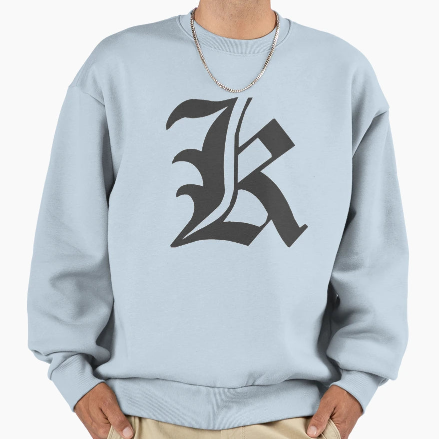 K Old English Lettering K Sweatshirt - Unique Graphic Unisex - T-Shirt, Sweatshirt, Hoodie