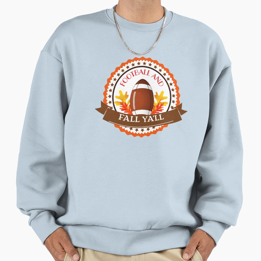 Football And Fall Sweatshirt - Aesthetic Graphic Men Women - T-Shirt, Sweatshirt, Hoodie