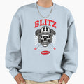 Menacing Skull Football Helmet Sweatshirt - Aesthetic Graphic Men Women - T-Shirt, Sweatshirt, Hoodie