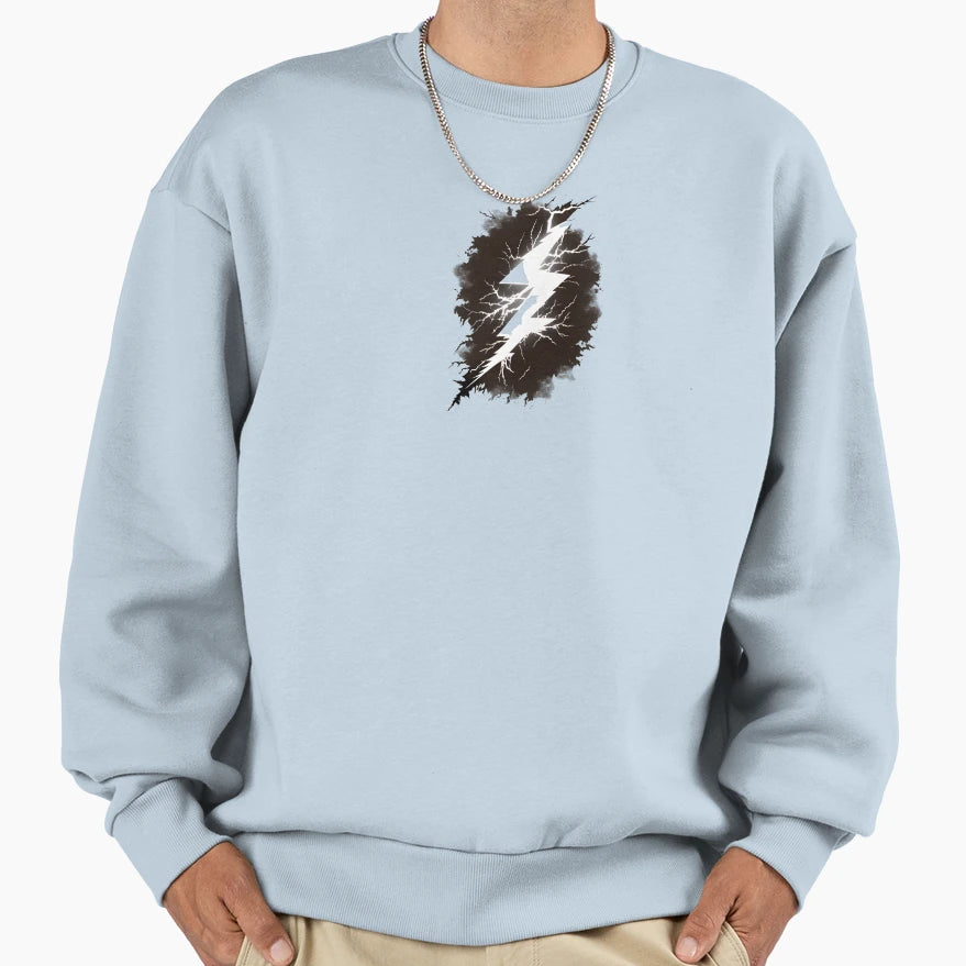 Electric Lightning Silhouette Art Sweatshirt - Fun Novelty Design Men Women - T-Shirt, Sweatshirt, Hoodie