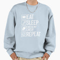 Eat Sleep Check My Lineup Repeat Sweatshirt - Graphic Print for Adults - T-Shirt, Sweatshirt, Hoodie