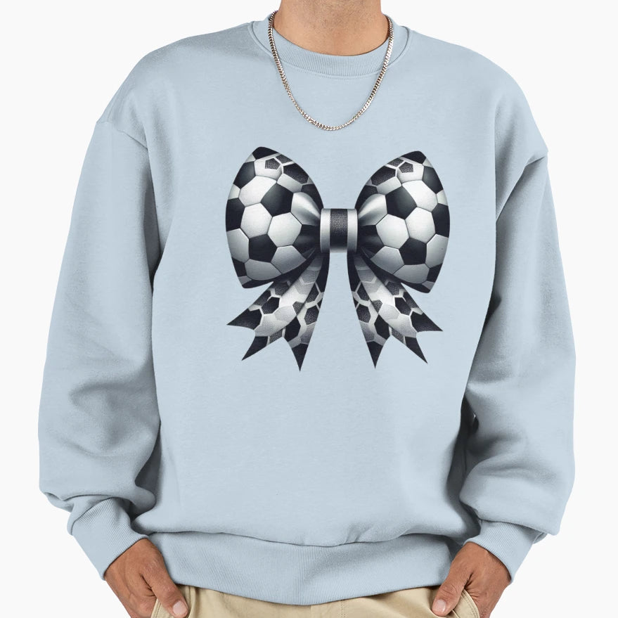 Soccer Ball Bow Stylish Sports Sweatshirt - Novelty Apparel Men Women - T-Shirt, Sweatshirt, Hoodie