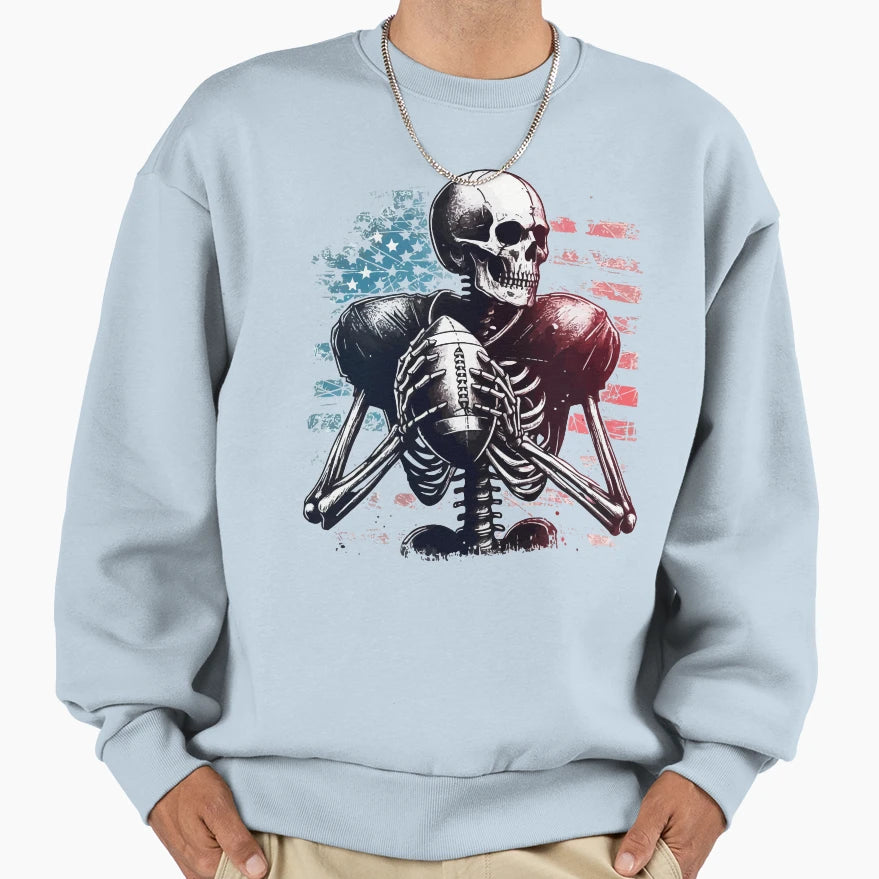 Spooky Halloween Skeleton Sweatshirt - Casual Everyday Wear Men Women - T-Shirt, Sweatshirt, Hoodie