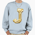Gold Foil Mylar Balloon Letter J Sweatshirt - Streetwear Style Men Women - T-Shirt, Sweatshirt, Hoodie
