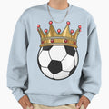 Soccer Crown King Sweatshirt - Graphic Print Unisex - T-Shirt, Sweatshirt, Hoodie