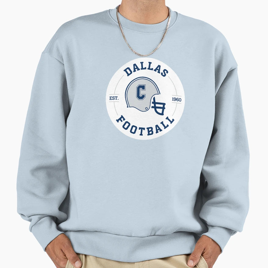 Dallas Football Badge Sweatshirt - Graphic Print Unisex - T-Shirt, Sweatshirt, Hoodie